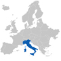 Italophonie Europakarte