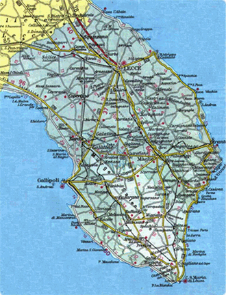Map of salento