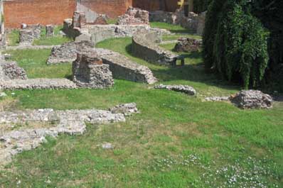 Roman ruins of the Imperial palace of Mediolanum