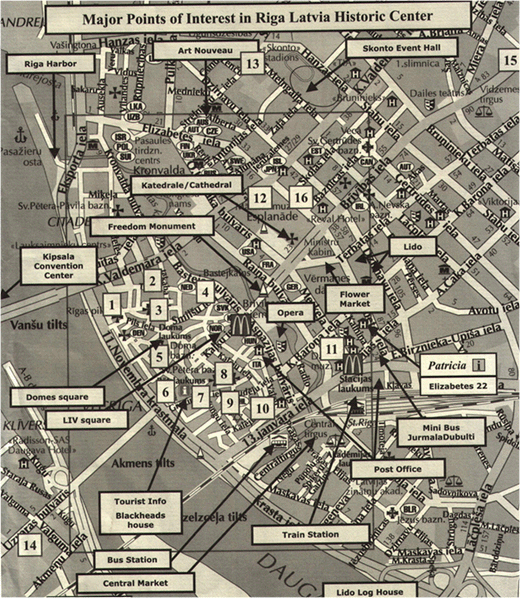 Map of Riga
